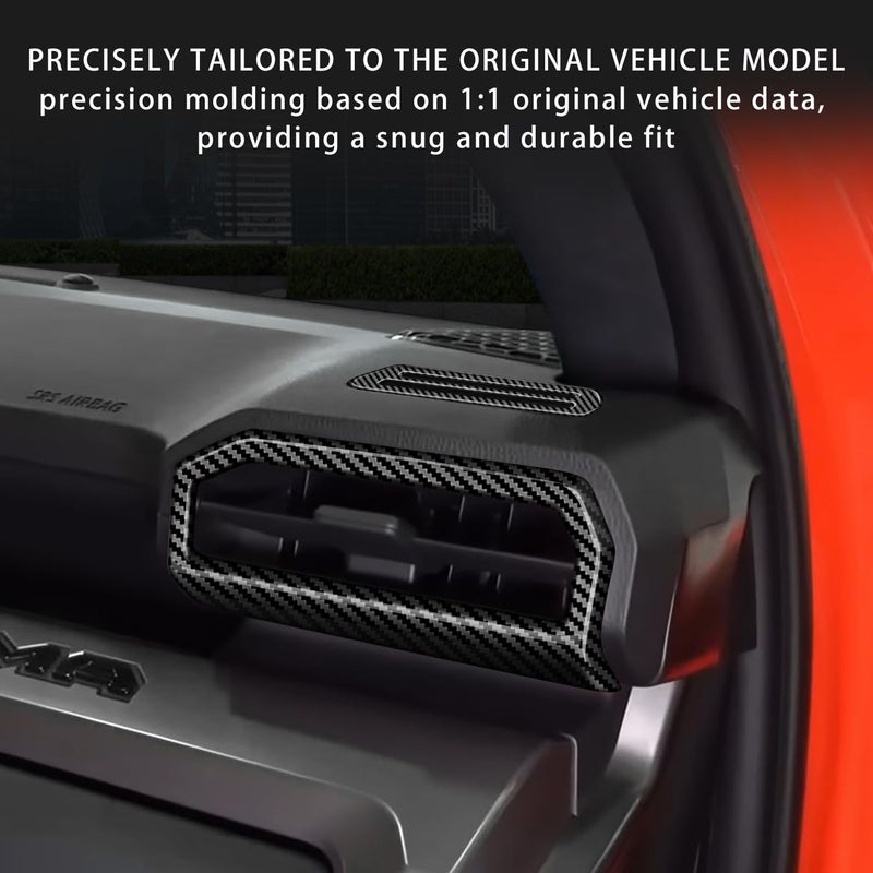 Treesiche Store 4PCS AC Vent Panel Cover for 2024 2025 Tacoma Accessories/2025 4Runner ABS Plastic Interior Decoration(Carbon Fiber,Dashboard Air Vent Outlet Cover) - Image 3